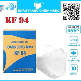 [Thùng 300 cái] Khẩu trang KF94 Hoàng Dũng ,Tấn Phát 4 lớp cao cấp kháng khuẩn, chống bụi mịn, chống nắng, chống tia UV.