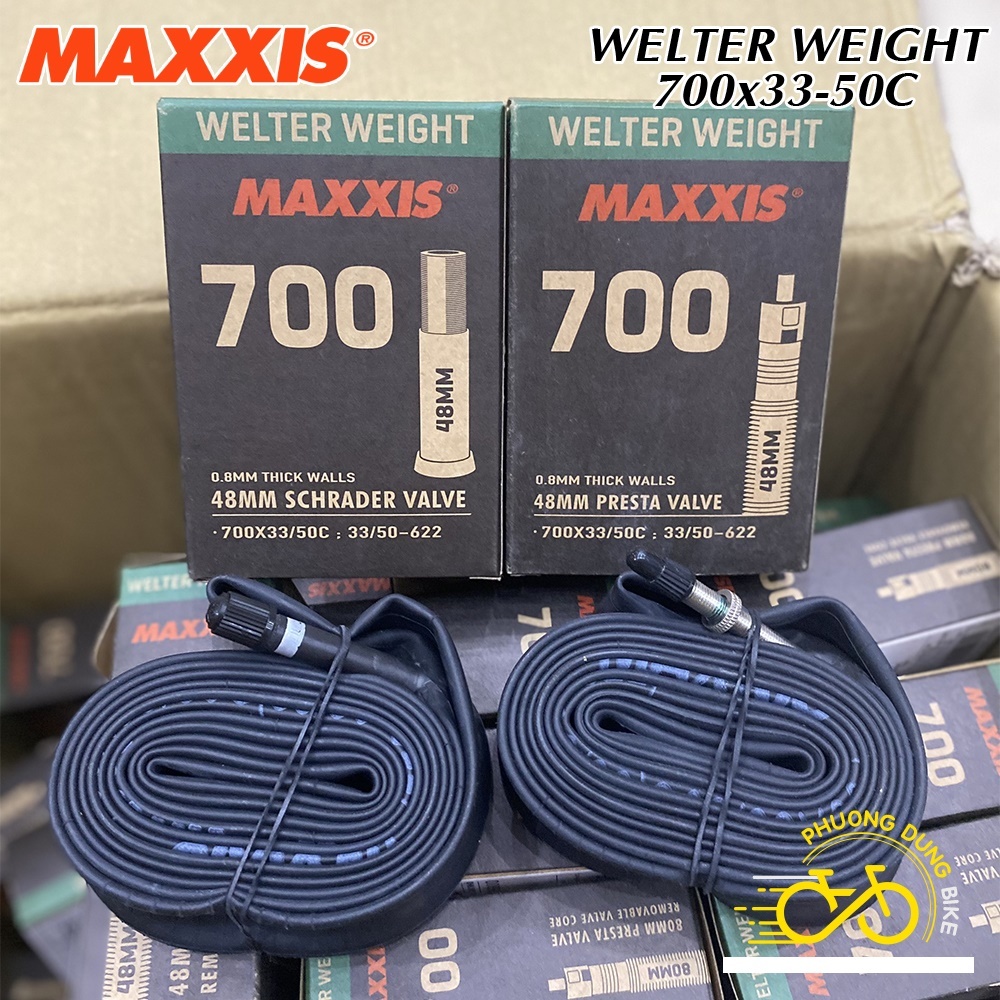Ruột (Săm) xe đạp siêu nhẹ MAXXIS 700x33-50C  AV/FV 48mm (700C)