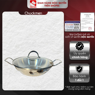 Nồi chảo inox Chockmen 26cm inox 316 cao cấp chảo sâu lòng chảo đúc 3 lớp nguyên khối (CKM636)