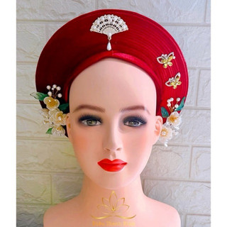 [Phụ kiện Hầu Thánh] - Đôi hoa cài cạnh mix hạt trai