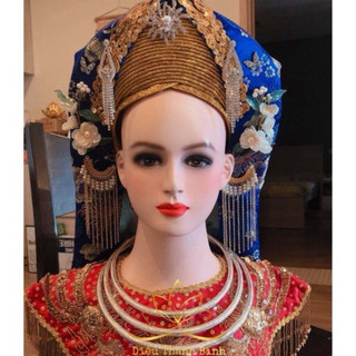[Phụ kiện Hầu Thánh] - Đôi hoa cài cạnh mix hạt trai