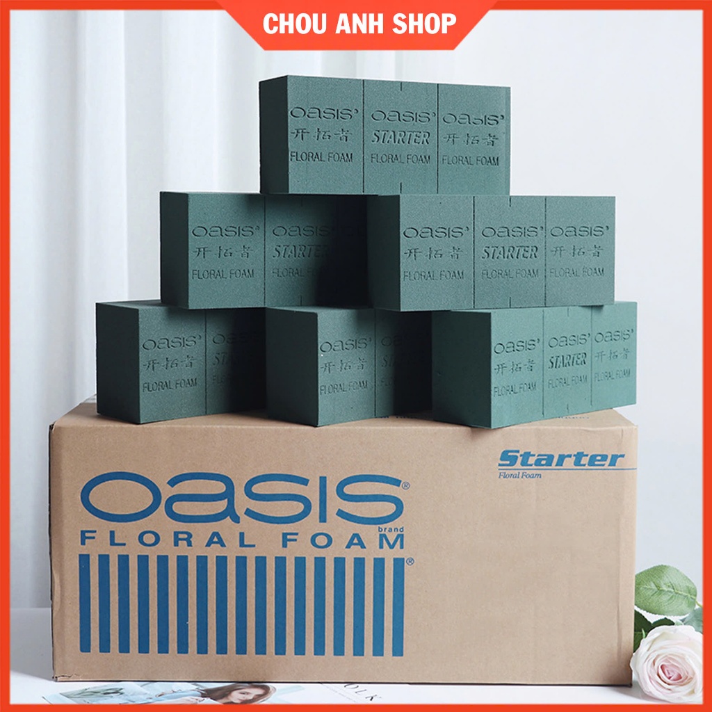 Miếng Xốp Xanh Cắm Hoa Trang Trí OASIS - Xốp cắm hoa tươi, Hoa sáp, Mút xốp, Hoa Khô,Handmade - Chou
