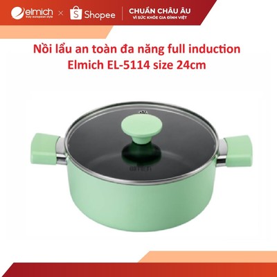Nồi lẩu an toàn đa năng full induction Elmich EL-5114 size 24cm