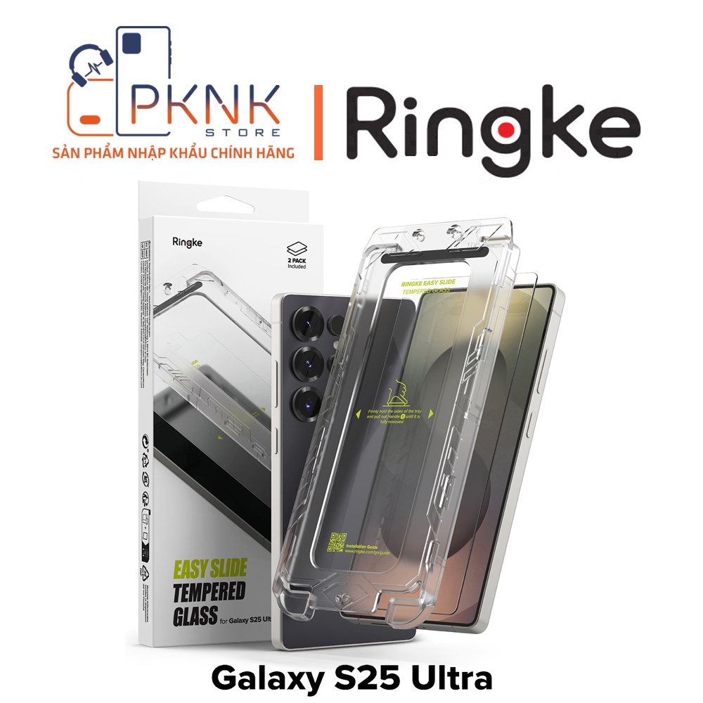 Bộ 2 Kính Cường Lực (Trong) Ringke S25 Ultra I Easy Slide Tempered Glass