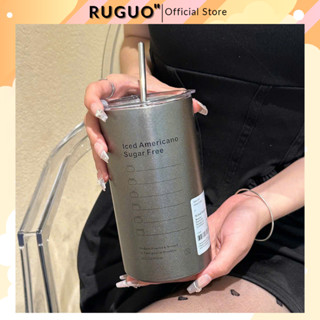 Ly Giữ Nhiệt Iced Americano Màu Xám 600ml Inox 304