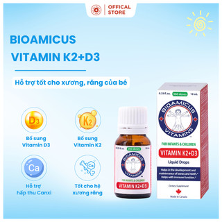 Bioamicus Vitamin D3K2 Mk7.Giúp Bé Hấp Thu Canxi Tối Đa
