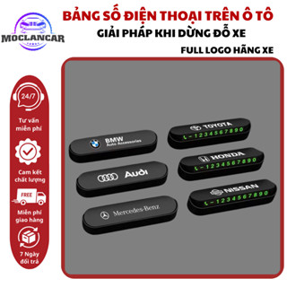 Bảng Số Điện Thoại Trên Ô Tô  In Logo Hãng Xe Sang Trọng Bảng Ghi Số Điện Thoại Để Taplo- Moclancar