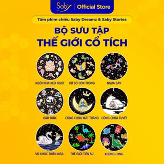 Tấm phim chiếu cho đèn ngủ chiếu sao Saby Dreamz và Saby Stories đa dạng lựa chọn quà tặng sinh nhật