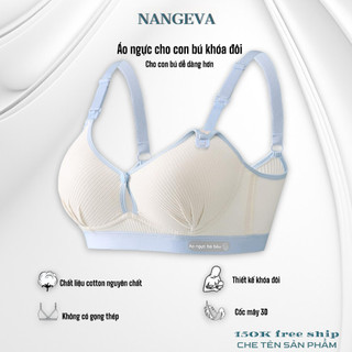 Áo Ngực Mẹ Bầu Cho Con Bú Người Mập Big SIze 1338 Gom Kéo Tạo Khe Che Ngấn Mỡ Thừa NANGEVA