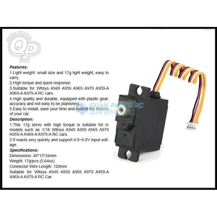 Servo cho xe A949 A959 A969 A979 K929-B 184012