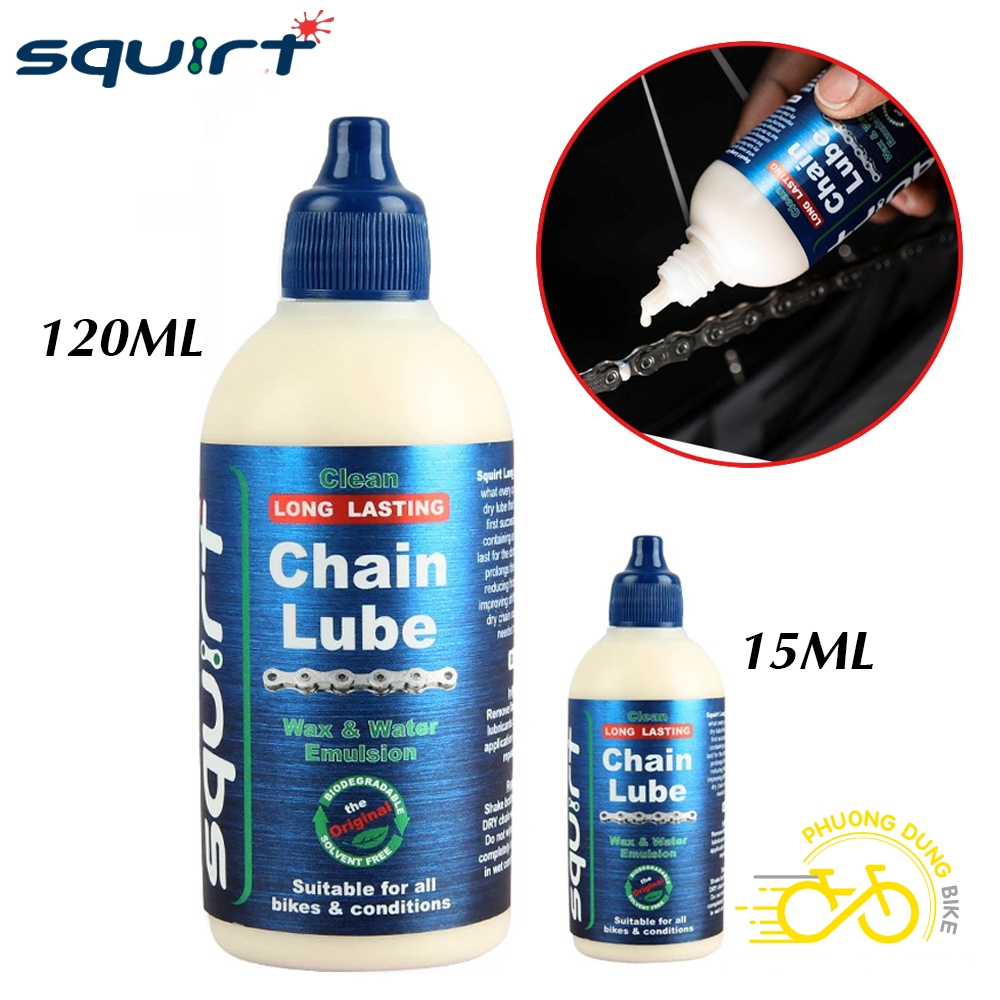 Dầu Nhớt Tra Sên Xích Líp Xe Đạp Squirt Lube Long Lasting 15ml/120ml – Chính Hãng