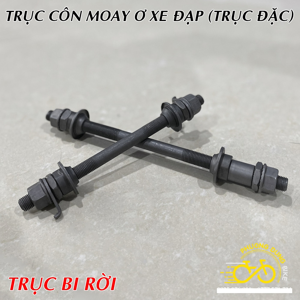 Trục Côn Moay Ơ Xe Đạp Bi Rời Trước Sau – Bi Rời (Trục Đặc)