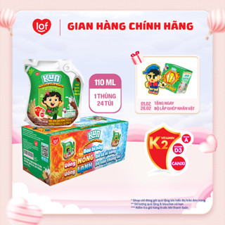 Sữa lúa mạch socola KUN thùng 24 túi x 110ml