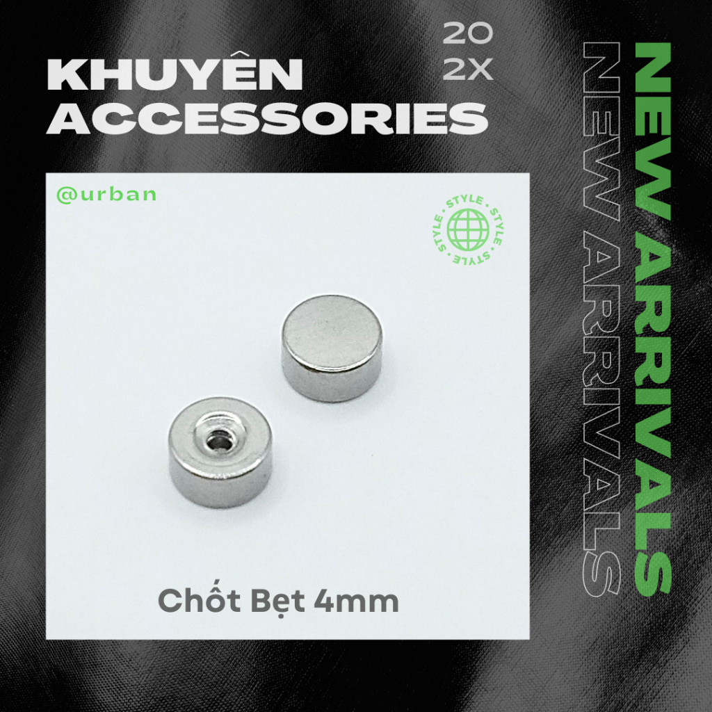 [1 Chiếc] Khuyên tai, chất liệu thép không gỉ PHỤ KIỆN CHỐT BẸT KHUYÊN THÉP Không Ngứa Không Đen urb