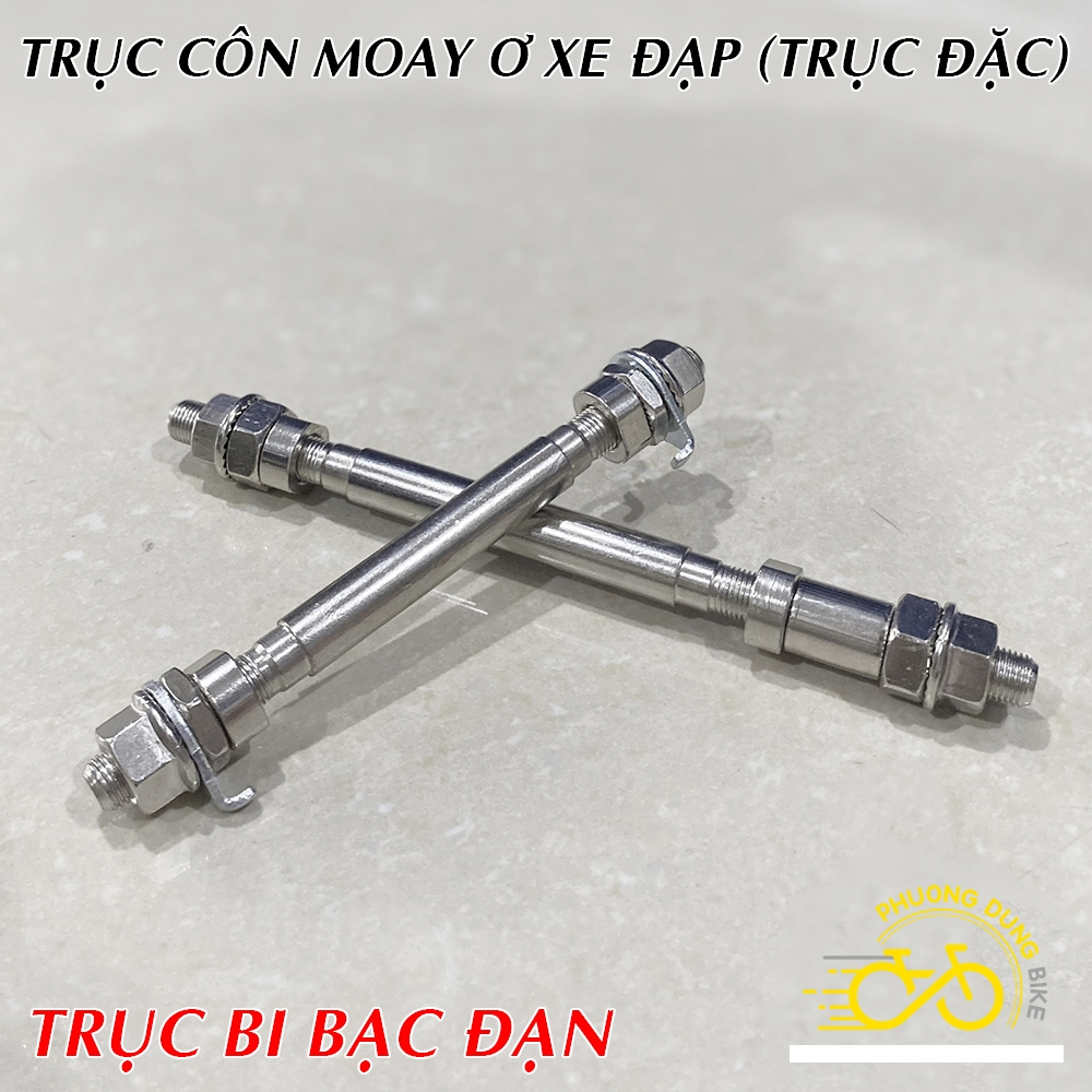Trục Côn Moay Ơ Xe Đạp Trước Sau – Bi Bạc Đạn, Quay Trơn (Trục Đặc)