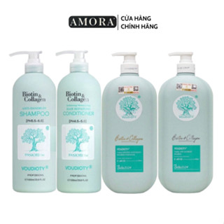 Dầu Gội Xả Biotin Collagen Voudioty Xanh Dương  500ml 1000ml Phiên Bản 2021 2024 Giảm Gàu Kích Mọc Tóc