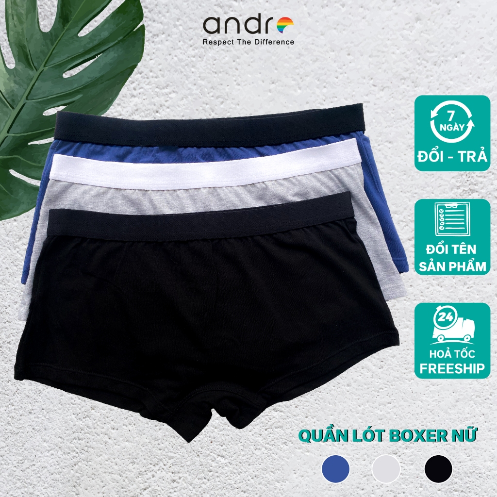 Quần lót Boxer Tomboy nữ unisex, quần xì, quần lót đùi chất liệu cotton thoáng mát