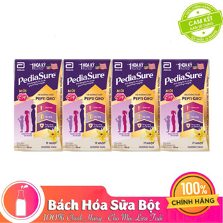 Lốc sữa Pediasure 110ml/180ml/237ml pha sẵn hương Vani - 1 lốc 4 hộp