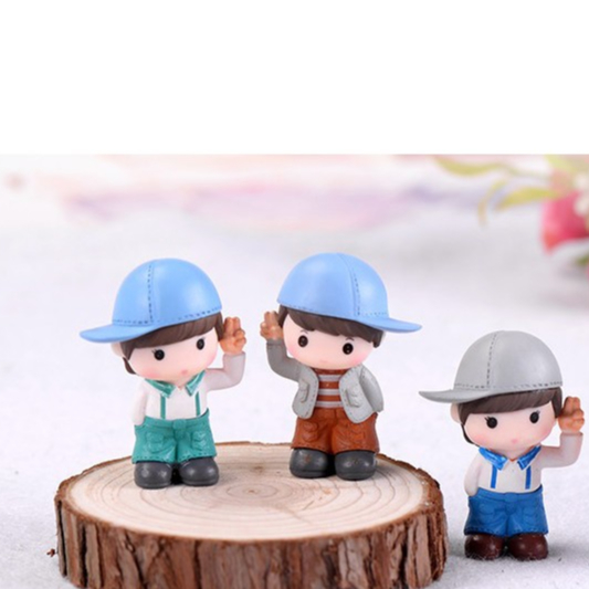 Tượng chibi bé trai trang trí mô hình, tiểu cảnh