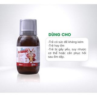 Siro tăng đề kháng Smartbibi Imunic - bổ sung vitamin và khoáng chất tăng sức đề kháng, giảm ốm vặt cho trẻ từ 6 tháng