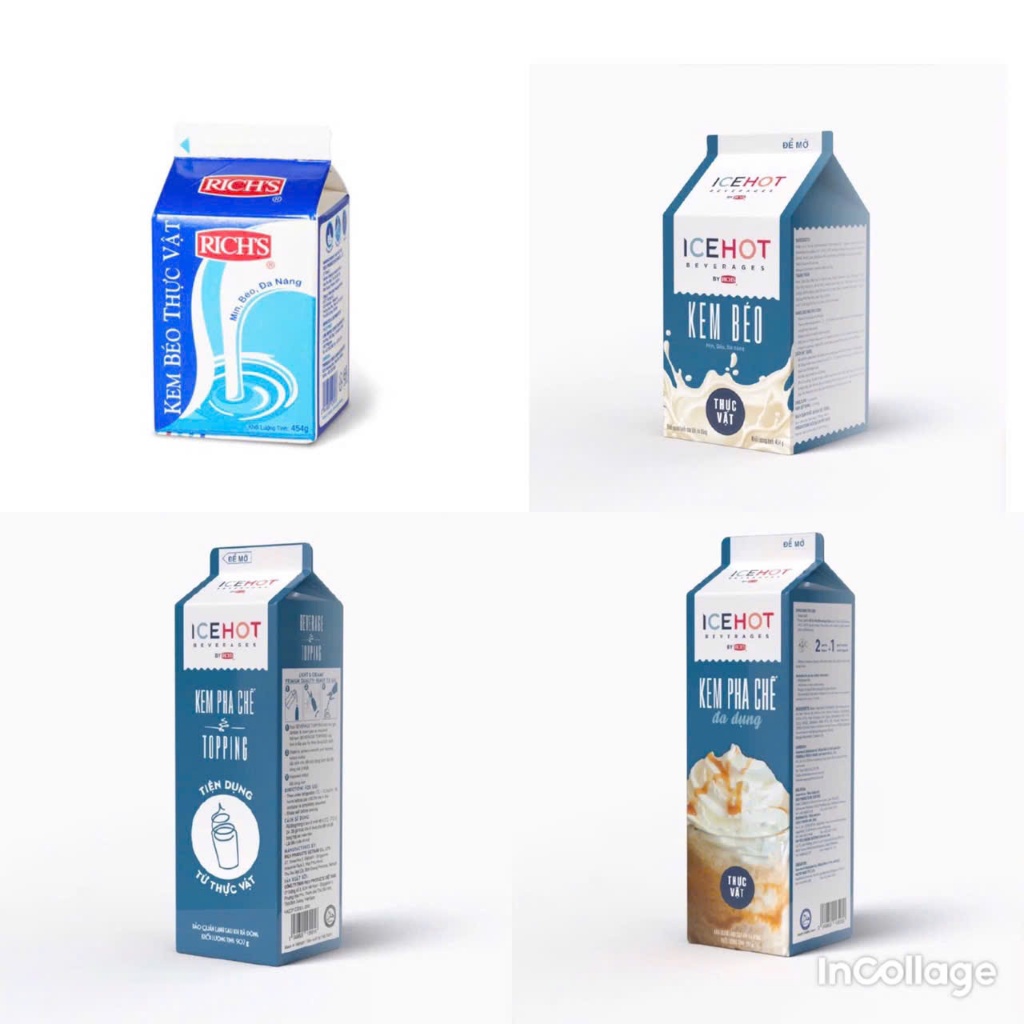 Kem Béo Thực Vật : Rich - Base - Topping-----