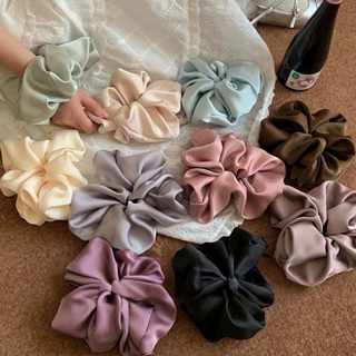 Cột Tóc Buộc Tóc Lụa Cỡ Lớn Phong Cách Retro Cổ Điển Cho Nữ Loli