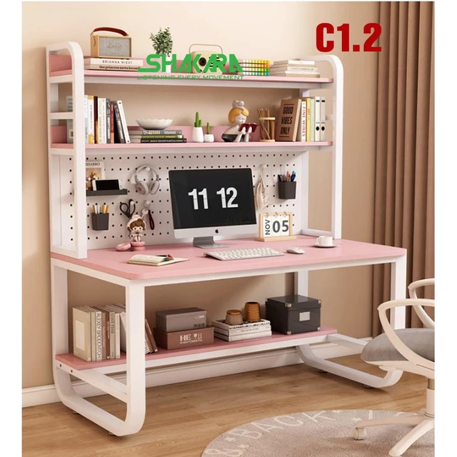 Bàn Học U Cao SHAKFUNI có giá sách