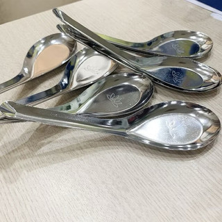 Sét 20 chiếc thìa phở inox bông sen hàng dày loại 1