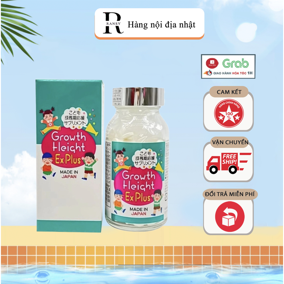 Viên uống hỗ trợ tăng chiều cao Growth Height EX Plus Nhật Bản cho trẻ từ 3 tuổi đến 10 tuổi.