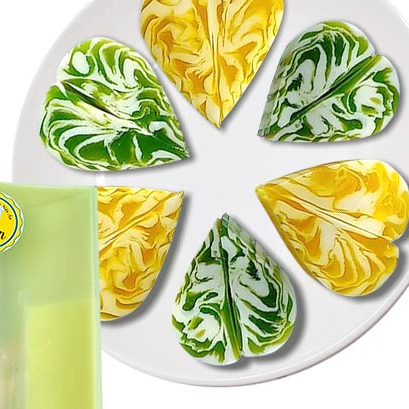 Bộ 2 khuôn máng tạo hình tim làm rau câu sơn thủy