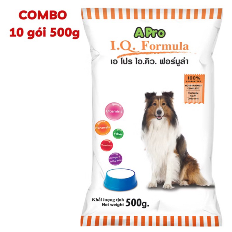 Combo 10 gói thức ăn cho chó Apro iq ( 10x500g)-hạt cho chó apro iq-À petshop