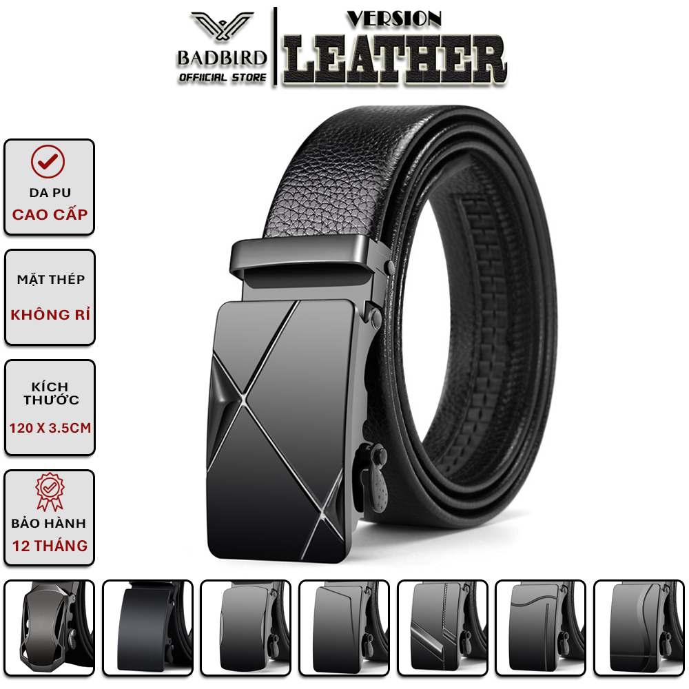 Thắt Lưng Da Nam Khóa Tự Động, da PU cao cấp BADBIRD - Tự hào thương hiệu Việt Nam