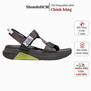 Giày sandal Shondo nam nữ F7 racing xám đậm xanh dạ F7R2020 Shondo chính hãng