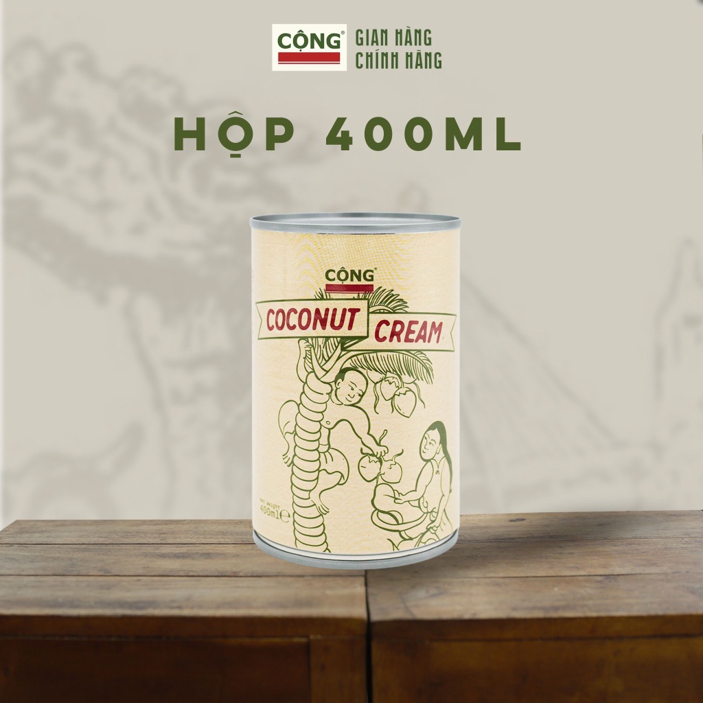 Nước cốt dừa Coconut Cream Cộng Cà Phê lon 400ml