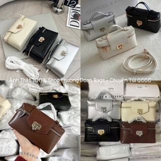 (HÀNG MỚI VỀ) Túi xách nữ C N K khoá nhọn 18cm dáng cốp có nắp 2025