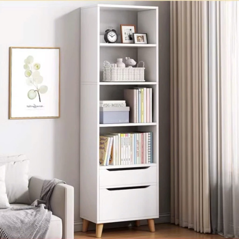 Kệ sách gỗ để sàn phong cách Bắc Âu nhiều tầng lắp ghép dễ dàng gỗ MDF phủ Melamine chống mối mọt A28 | BigBuy360 - bigbuy360.vn