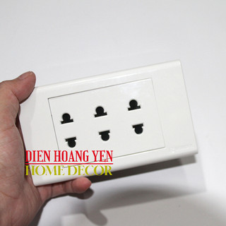 Ổ CẮM 3 SINO VANLOCK mặt ổ cắm 3 loại 2 chấu