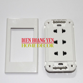 Ổ CẮM 3 SINO VANLOCK mặt ổ cắm 3 loại 2 chấu