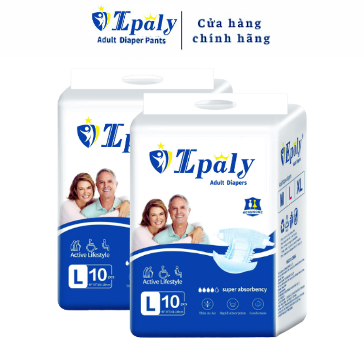 Bỉm Dán người già Ipaly Thùng 100 miếng đủ size M-L-XL có vách chống trào, thấm hút tốt
