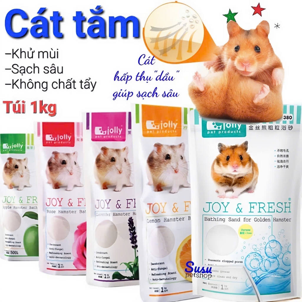 Cát Tắm Khử Mùi cho Hamster 1kg - Hàng chính hãng 