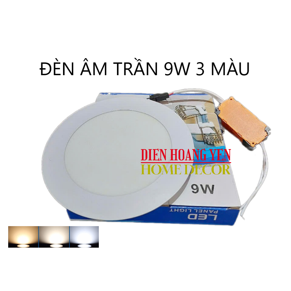 Đèn Led Âm Trần 9W 3 Màu khoét lỗ 130mm
