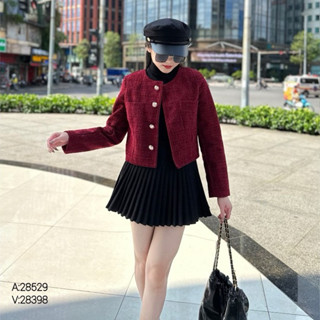 Áo khoác dạ nhung cổ tròn 4 màu,áo khoác dạ ngắn trẻ trung,sành điệu