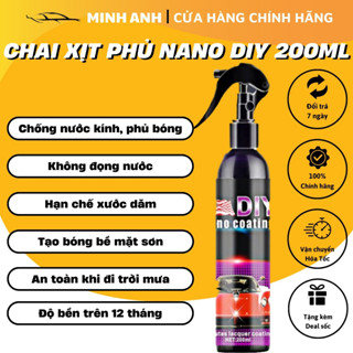 Xịt nano Omino M97 bảo vệ kính và gương ô tô chống mưa gió phủ trong suốt không loáng nước