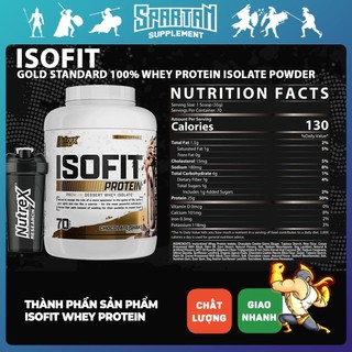 Nutrex Isofit - Sữa Whey Protein Isolate 100% Tăng Cơ Hiệu Quả -  5lbs