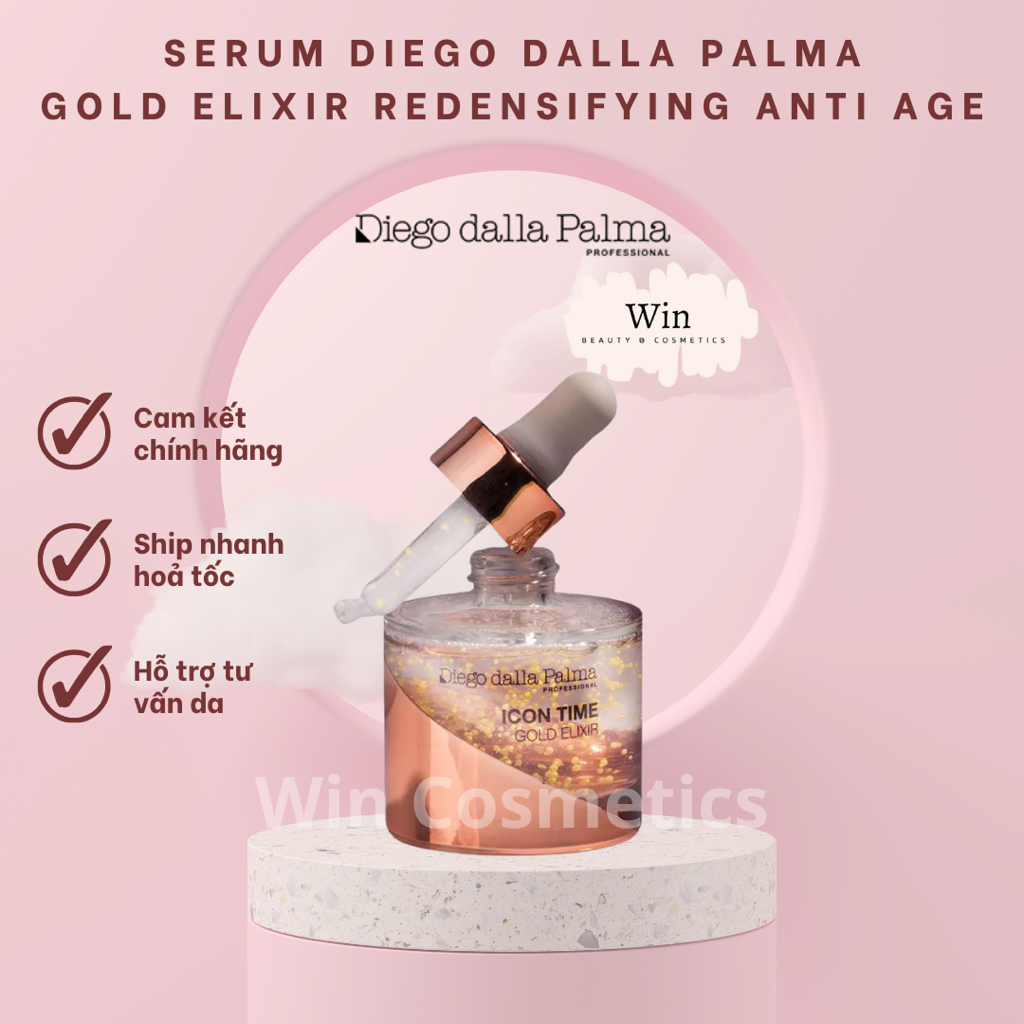 [Hàng công ty] Diego Dalla Palma GOLD ELIXIR - REDENSIFYING ANTI-AGE SERUM SERUM VÀNG VI ĐIỂM CHỐNG 