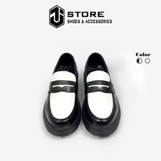 Giày Penny Loafer Minimal ST Da Tấm Cao Cấp J1, Giày Lười Nam Sơn Tùng Đế Cao Su Tăng Chiều Cao
