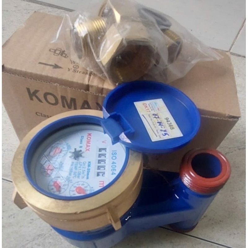 Đồng hồ nước Komax Hàn Quốc lắp đứng DN20 đo  lượng nước nhà phố ,chung cư, resot...DN20  thân gang 