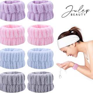 Vòng Đeo Tay Rửa Mặt Tiện Dụng JULEP BEAUTY - Cặp Băng Đô Đeo Tay Thấm Nước Khi Rửa Mặt