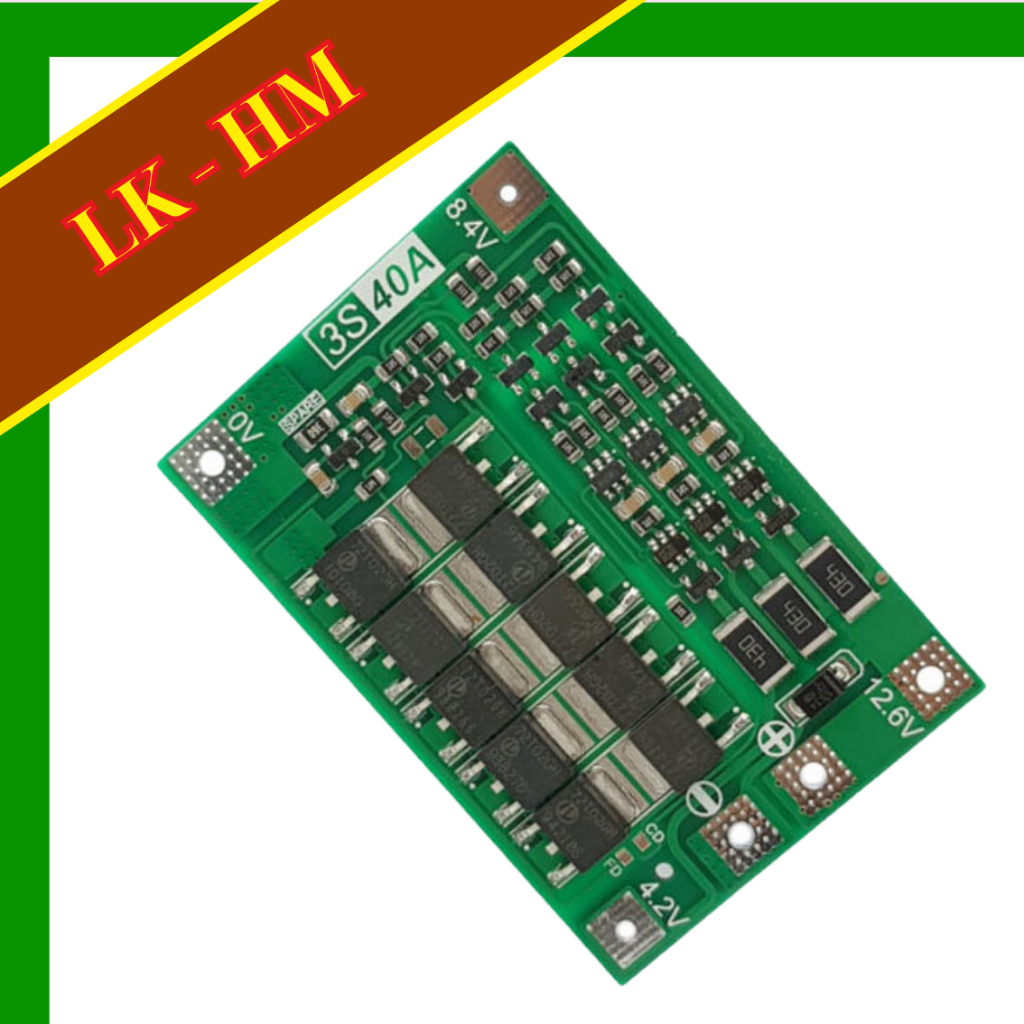 Mạch sạc xả và bảo vệ pin 3S 40A - Mạch sạc 3s 12v6