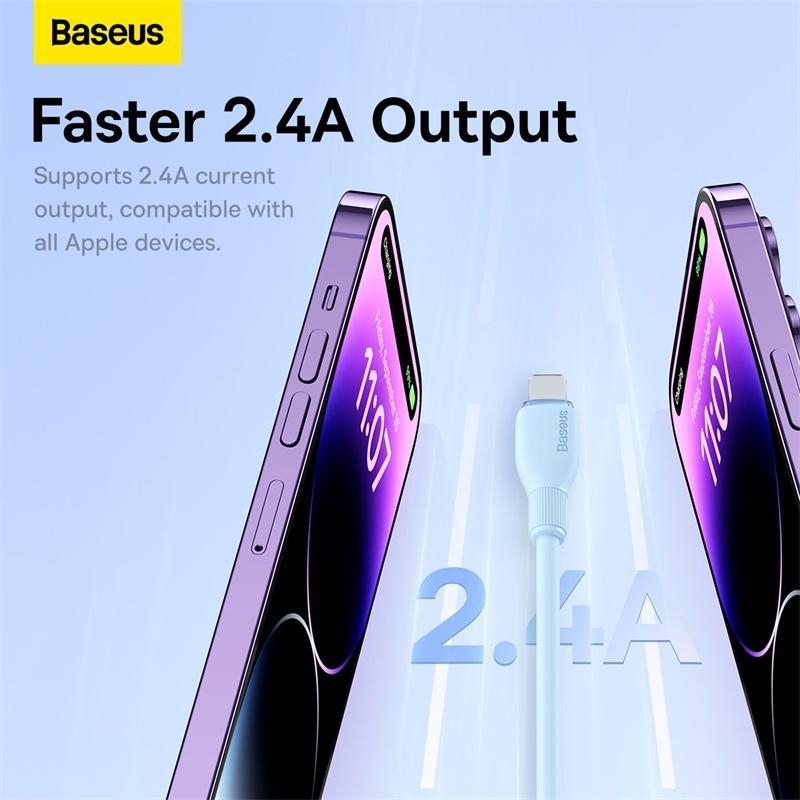 Dây cáp sạc nhanh BASEUS Pudding Series 2.4A thích hợp | BigBuy360 - bigbuy360.vn